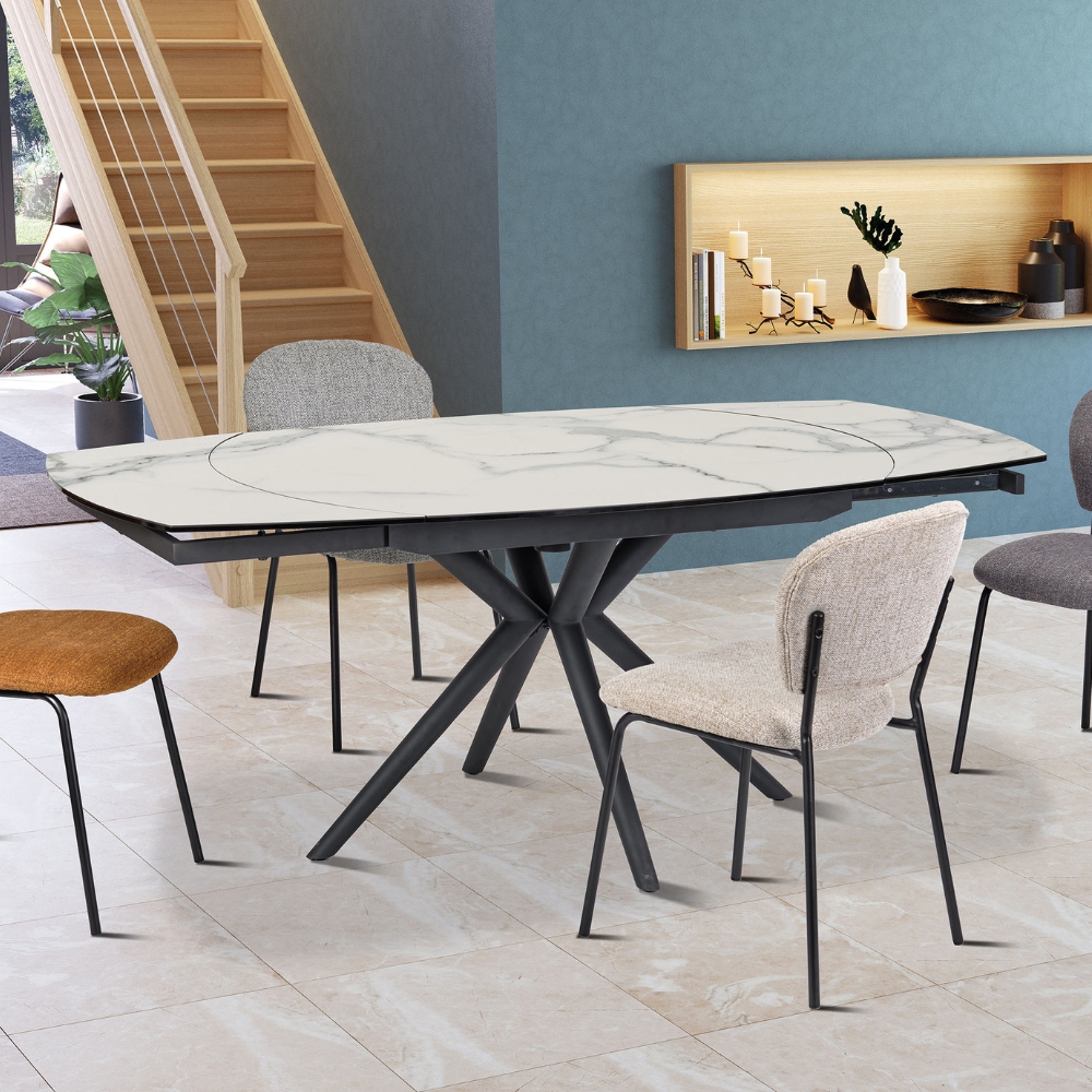 Table ovale extensible